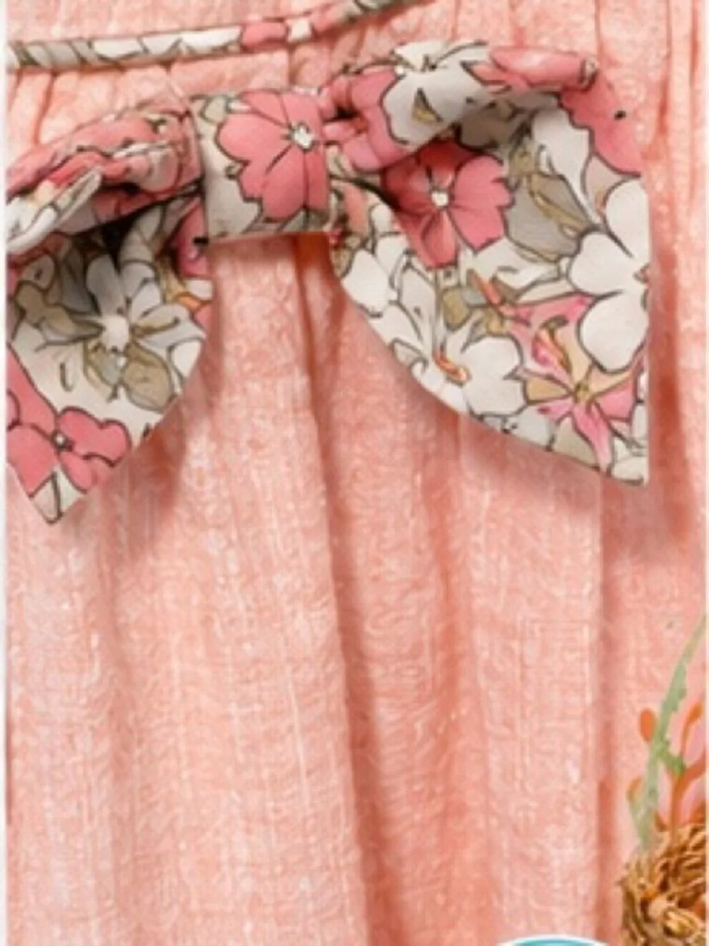 Cynthia Rowley Peach Pink Floral Cotton Dress – 24M